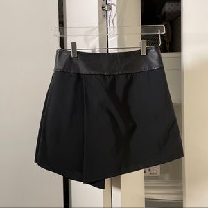 TIBI Mini Skirt/Short with Leather Detail